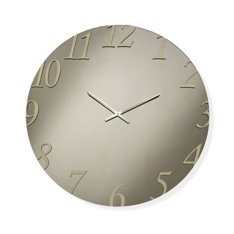 Orologio D80 cm rotondo in cristallo Bronzo e numeri Oro - AUSTIN