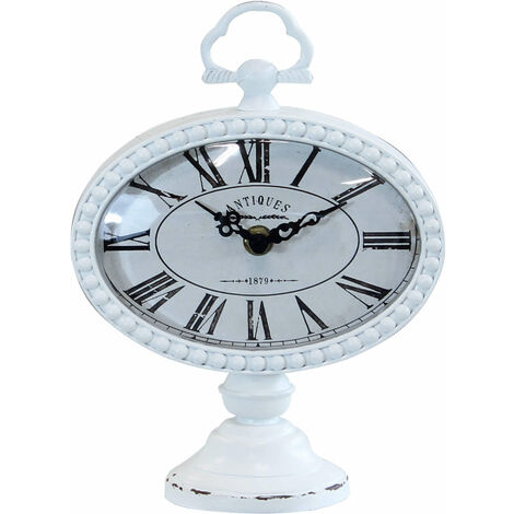 Orologio da appoggio con corpo in acciaio e numeri romani Linea Elegance
