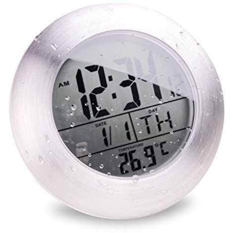 Orologio da bagno con ventosa - digitale e impermeabile