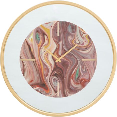 Orologio da Muro Mirror Mix Ø60x5 cm in Ferro MDF e Vetro Multicolor