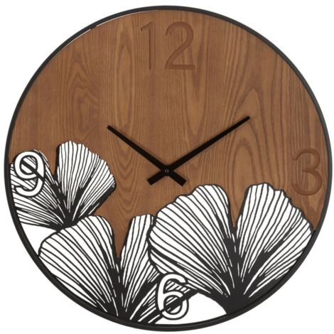 Orologio da Muro Super Legno/Foglia diam 60 cm - SUPER WOOD/LEAF