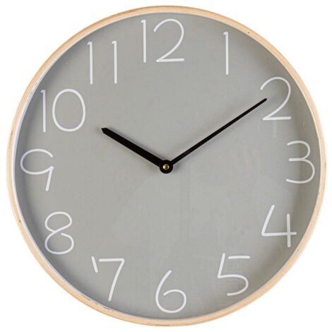 Orologio da Parete  Ø40,8x4,8 cm in Legno Lorens Grigio