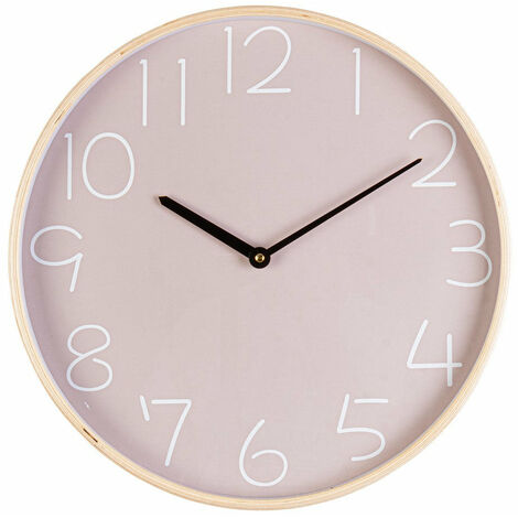 Orologio da Parete  Ø40,8x4,8 cm in Legno Lorens Tortora