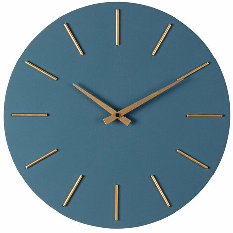 Orologio da Parete  Ø40x5 cm in Legno TimeLine Blu