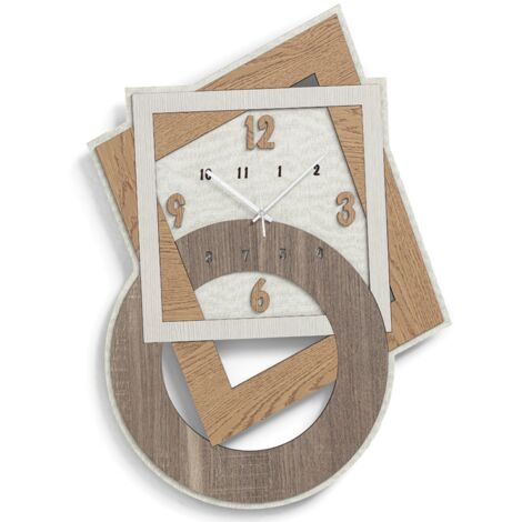 Orologio da parete 40x59 cm in legno laminato TRS - GEOMETRICO
