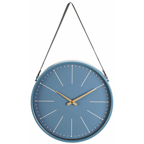 Orologio da Parete  40x6x66 cm in Legno Timely Blu