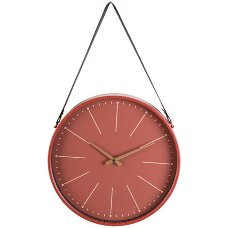 Orologio da Parete  40x6x66 cm in Legno Timely Mattone