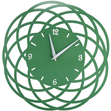 Orologio da Parete Ø40xh2 cm in Metallo Verde
