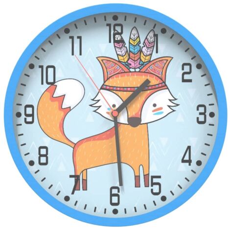 Orologio da Parete Blu Ø25,5 cm Polistirene e Vetro vidaXL