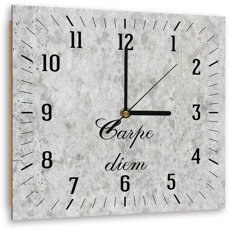 Orologio da parete, Carpe diem su una pietra leggera - 40x40