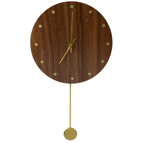 OROLOGIO DA PARETE CON PENDOLO H53 IN LEGNO ARREDAMENTO CASA