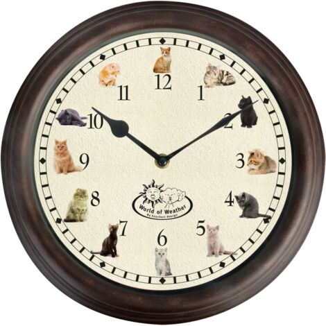 Orologio da parete con suoni di gatto 30 x 4,6 cm DEC022247