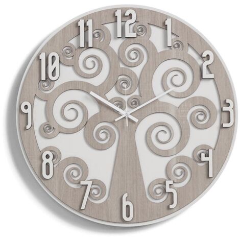 Orologio da parete D50 ALBERO DELLA VITA 2 in legno laminato BRC