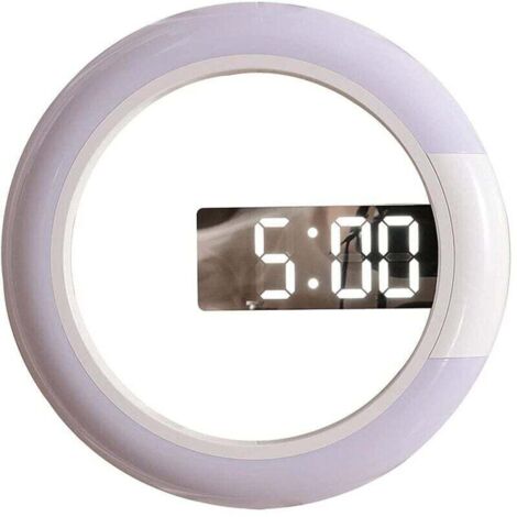 Orologio da parete da 30,5 cm, orologio da parete a cavità, multifunzionale, 7 colori di luce e 3 livelli di visualizzazione dell'ora