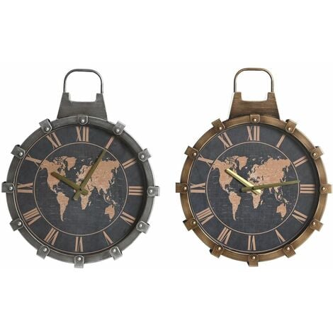 Orologio Mappamondo da parete tondo - Bianco e nero - Coll. Traforati