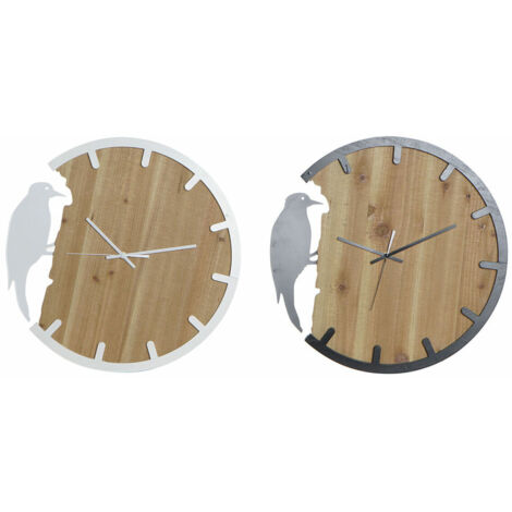 Grande orologio da parete in ferro e legno stile industriale - Robert -  XLAB Design