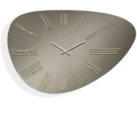 Orologio da parete DREW in cristallo Bronzo e numeri Oro 58x78 cm
