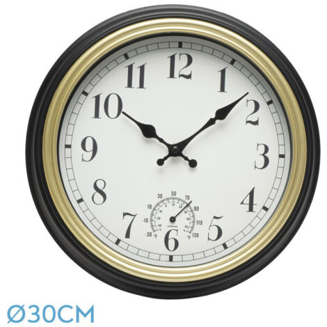 Orologio da parete Horacio Nero-oro 30d Movimento Continuo