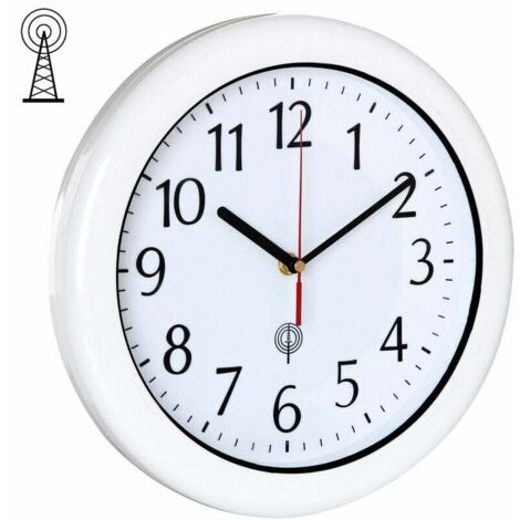 Orologio da parete impermeabile e radiocontrollato - Ø25,4cm - con lancetta dei secondi