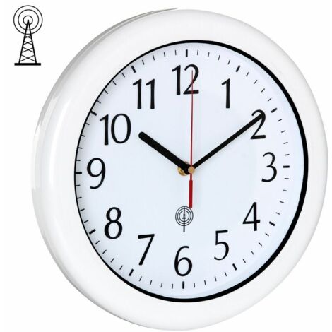 Orologio da parete impermeabile, resistente e radiocontrollato - Ø25,4 cm - con lancetta dei secondi