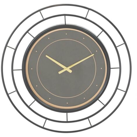 Orologio da parete in ferro color nero per salotto e cucina
