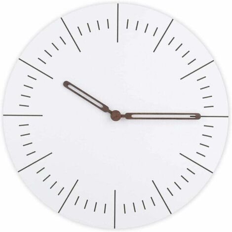 Orologio da parete in legno, orologio rotondo silenzioso, orologio da parete moderno e sottile, orologio da parete tradizionale di base, decorazione per camera da letto, soggiorno, ufficio (30 cm, 5 m