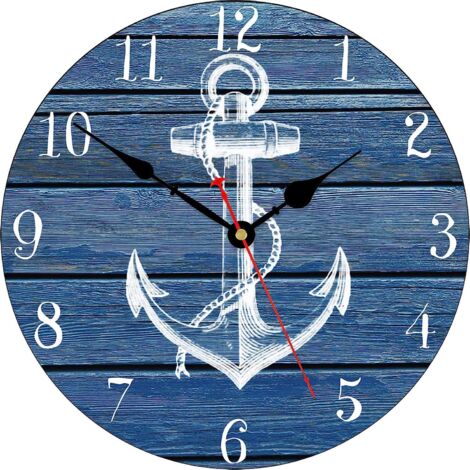Orologio da parete in legno silenzioso e senza ticchettio da 30 cm - Decorativo per cucina e soggiorno - Orologio rotondo moderno in legno per camera da letto o ufficio - Orologi