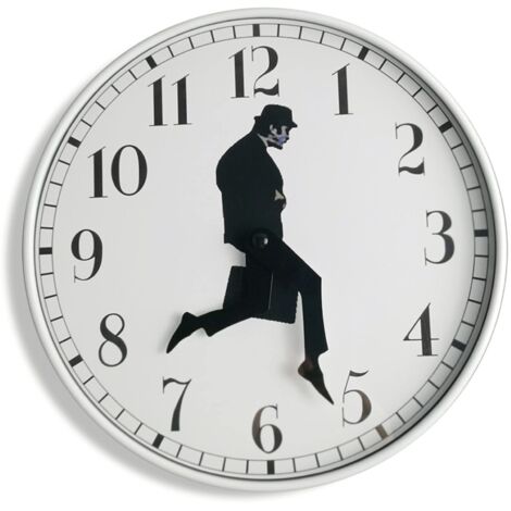 Orologio da parete ispirato a "Il Ministero delle passeggiate stupide", per camera da letto, cucina, soggiorno, novità regalo per la decorazione della casa, bianco