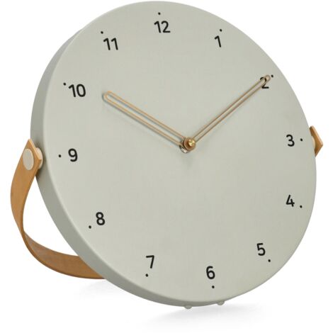 Orologio da parete "Josue" in metallo con manico Ø 32 cm -Verde