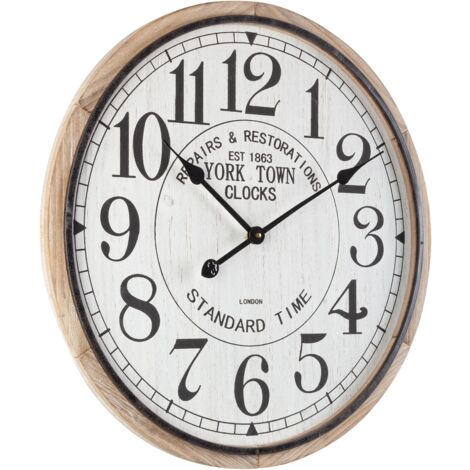 Orologio da Parete Legno Nero Industriale 60 cm - REGALITÀ