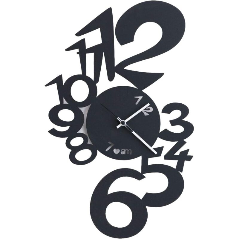 Arti E Mestieri Orologio Da Parete Lupin Design Moderno Nero Made I...