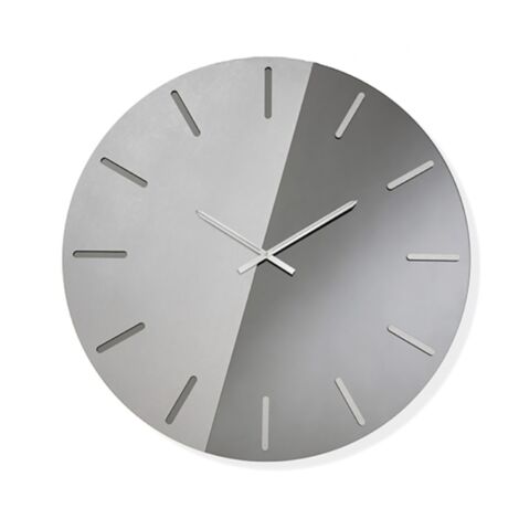 Orologio da parete MACK rotondo D60 cm bicolore Fume' e Argento