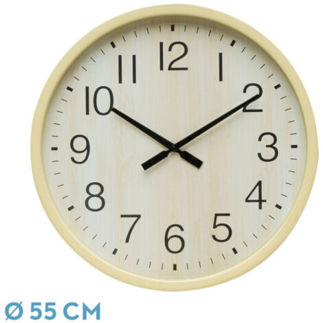 Orologio da parete MANILVA in faggio 55x55x4 cm movimento continuo