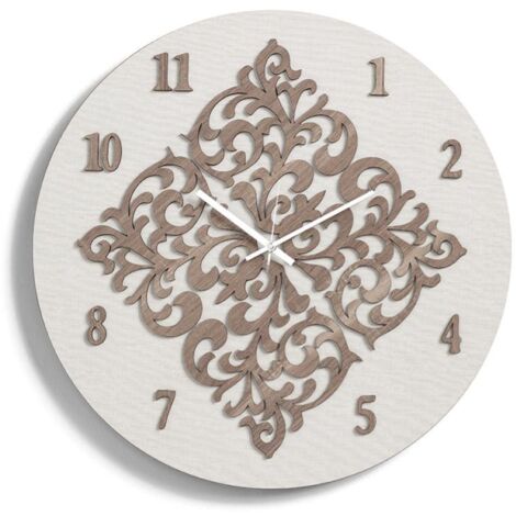 Orologio da parete moderno ROMBO in legno taglio laser D50 TRS