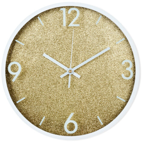 Orologio da parete oro e bianco 29,5 cm
