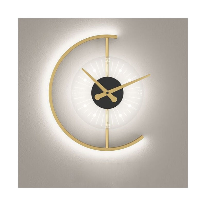 Image of Rapanda - Orologio da parete orologio da parete orologio moderno lampada da parete soggiorno camera da letto comodino corridoio soppalco dorato