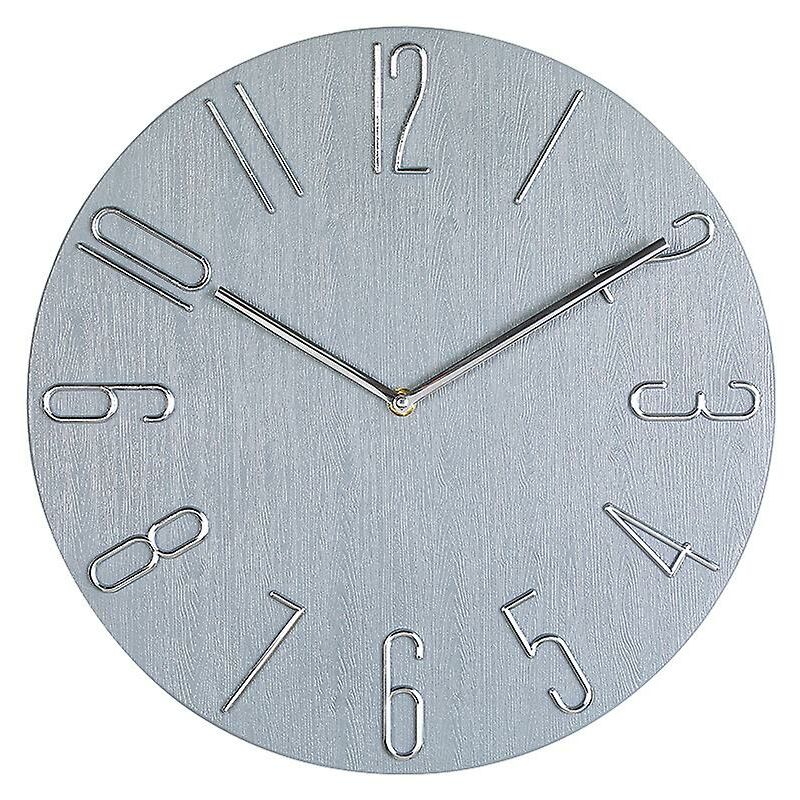 Orologio Da Parete Rotondo In Legno Stile Shabby Chic Con Uccellini - Silenzioso, 30 Cm