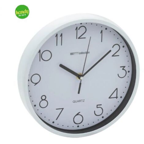 Orologio da parete pop Di.Mo commerciale 25 cm Ø in plastica bianco