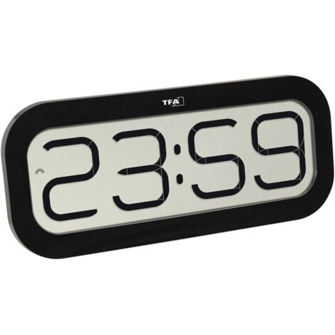 Orologio da Parete Radiocomandato TFA Dostmann Nero 28 mm x 321 mm x 140 mm