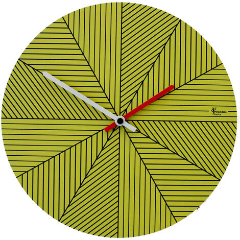 Orologio da Parete Rotondo 34Cm Pirondini Italia Cronofilla Estate Verde Chiaro