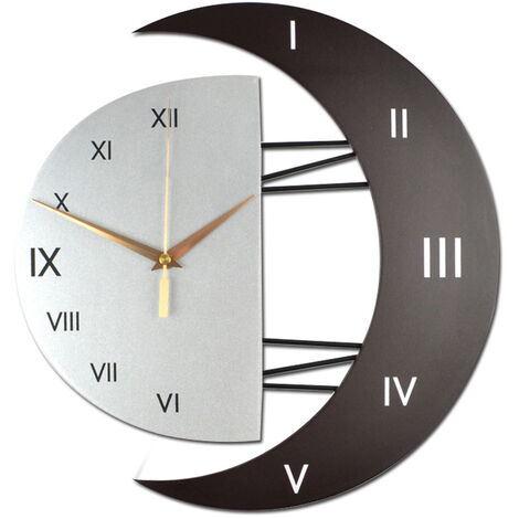 Gear Taodyans Orologio da parete silenzioso vintage con numeri romani 40 cm non ticchettio legno scheletro decorativo orologio soggiorno cucina caffè hotel ufficio decorazione casa regalo 