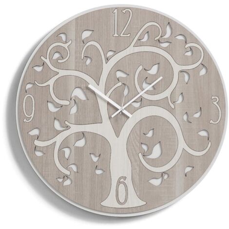 Orologio da parete tondo D50 in legno laminato BRC - NATURA