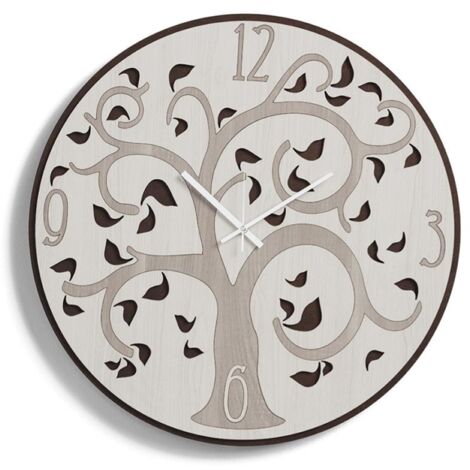 Orologio da parete tondo D50 in legno laminato RSN - NATURA