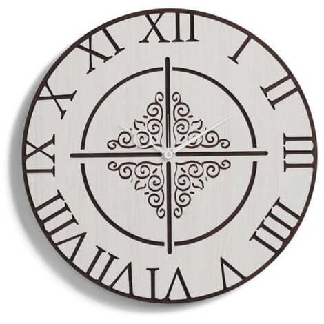 Orologio da parete tondo D50 ROMA moderno in legno laminato RSN