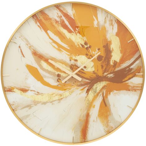 Orologio da Parete Toply 5x80x5 cm in Vetro MDF e Metallo Multicolor