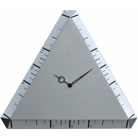 Orologio da Parete Triangolare 38X38Cm Pirondini Italia Pitagora Argento