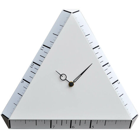Orologio da Parete Triangolare 38X38Cm Pirondini Italia Pitagora Bianco