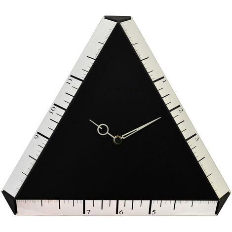 Orologio da Parete Triangolare 38X38Cm Pirondini Italia Pitagora Nero