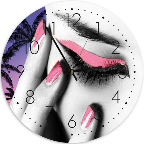 Orologio da parete, Trucco rosa - 60x60