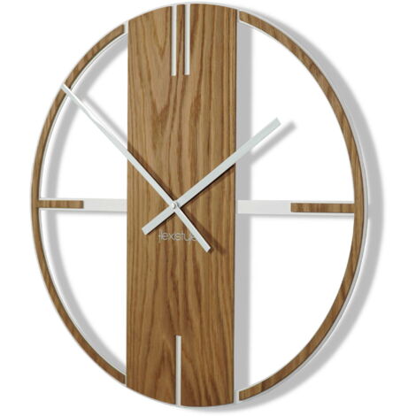 Orologio da parete unico in metallo rovere 50 cm